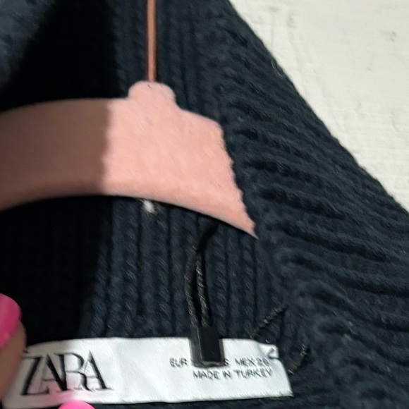 Striped Navy and White Women's Sweater - Picture 4 of 5